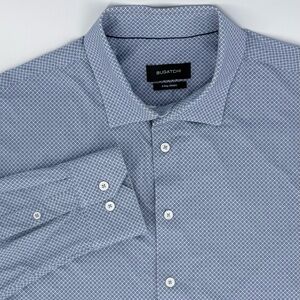 Bugatchi Navy Geometric Button Down Shirt